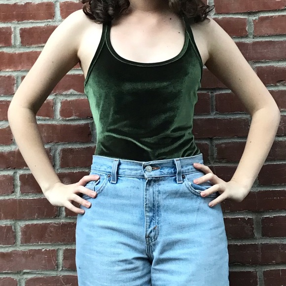 madewell velvet bodysuit